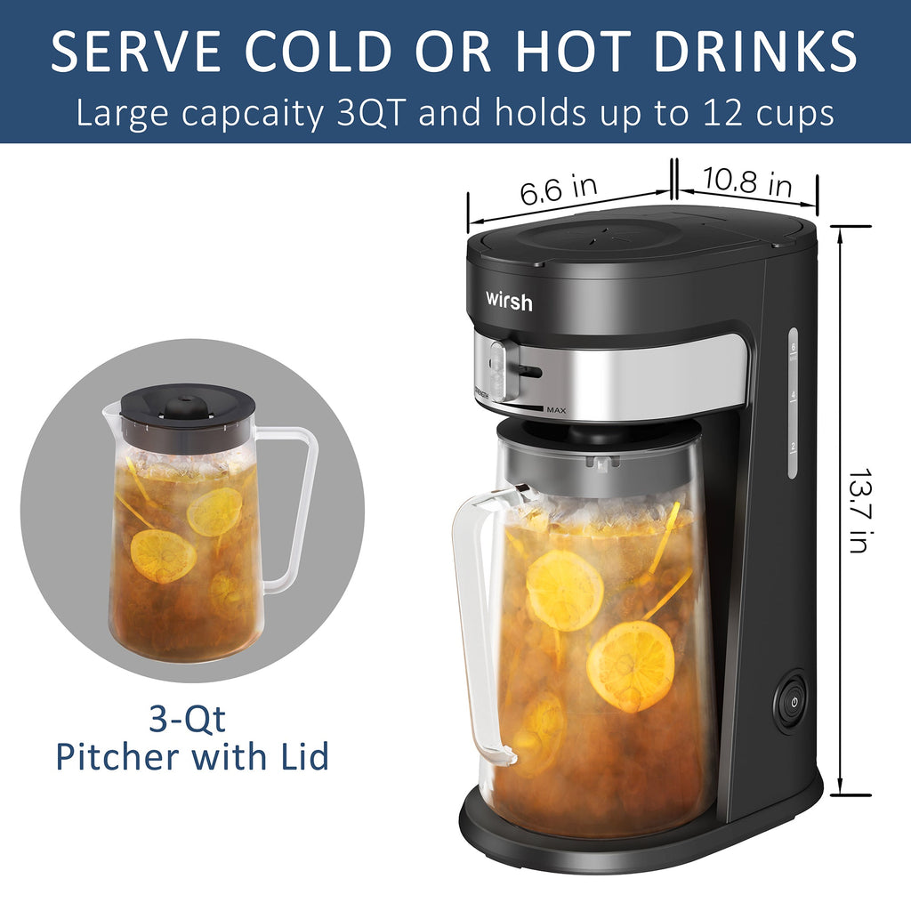 Iced Coffee Maker,  Iced Tea Maker with 85 Ounce Pitcher