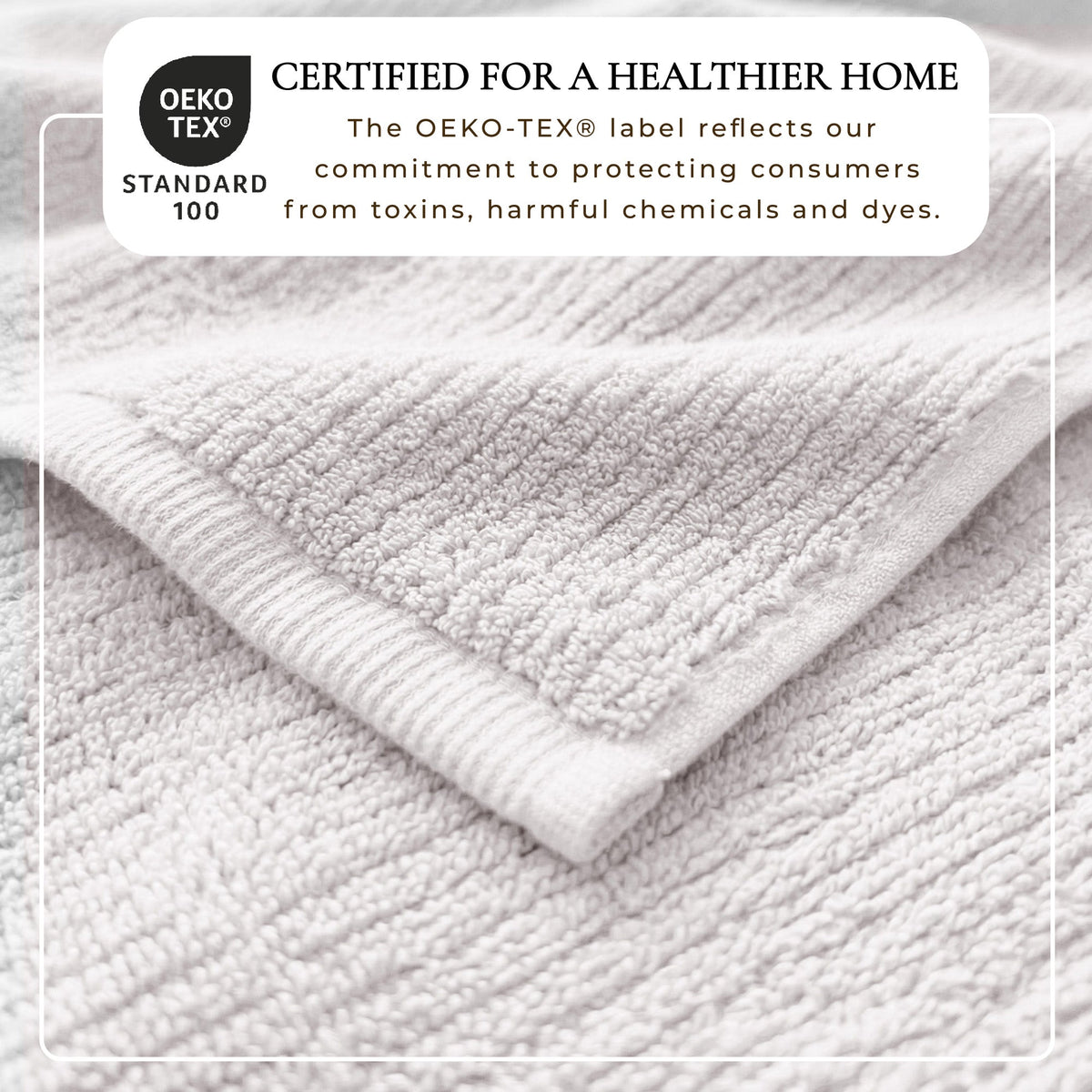 Turkish Cotton Ribbed 6-Piece Bath Towel Set